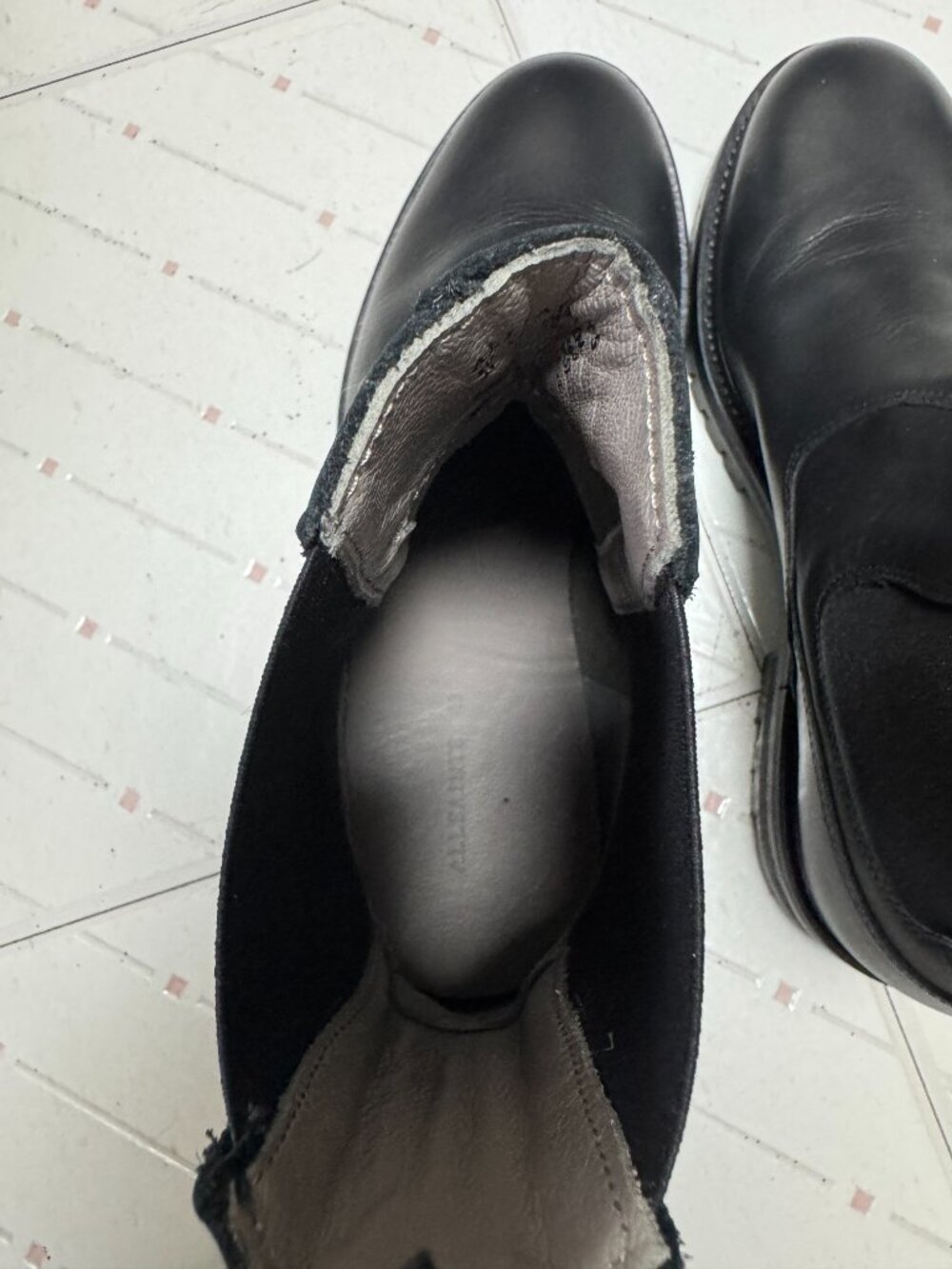 All Saints men's Chelsea boots SZ 10 Black - Picture 8 of 12